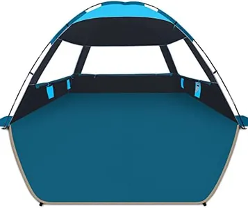 COMMOUDS Beach Tent Sun Shade for 3/4-5/6-7/8-10 Person, UPF 99+ Beach Sun Shelter Canopy Tent, Lightweight, Easy Set Up and Carry