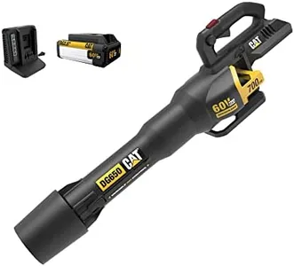 Cat DG650 60V 700 CFM 135 MPH Leaf Blower Cordless with Battery and Charger,Adjustable Speed Blowers for Lawn Care,Lightweight Cordless Leaf Blower with Variable Air Control Battery&Charger Include