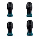 4x Avon Black Suede Roll-on anti-antiperspirant Deodorants For Men 50ml(200ml)