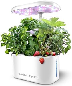 Awesome Plant 6Pro Hydroponics Growing System Kit (6 Pods), Indoor Garden Kit with 3L Watertank, 3 Grow Modes and Quiet Pump, Grow Herbs Lettuce Salad at Home Kit, Adjustable Height Up to 13", White