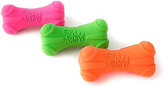 Hartz DuraPlay Bone Squeaky Latex Dog Toy, Small Dog Bone, 3 Pack