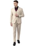 Peter England Men's Polyester Blend Three Piece Suit (PIS3SNSPZ88838_Cream