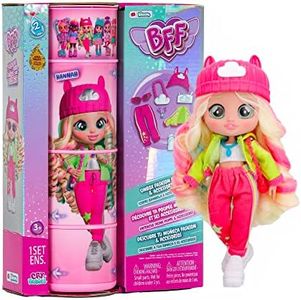 BFF Cry Babies S2 Hannah | Poupée Fashion à Collectionner avec Cheveux Longs, Vêtements en Tissu et 10 Accessoires - Jouet Cadeau pour Filles et garçons de +5 Ans