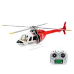 Metalakaer RC Helicopter for Adults, FLYWING Bell-206-V3 470-Class, 2.4G 6CH Military Helicopter RC Aircraft with GPS Positioning Four Flight Modes(RTF Version/Left Handed Flight Control)