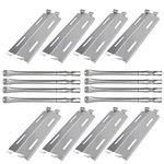 Hongso Grill 17" Burner Tubes 17 1/8" Heat Plates for Members Mark GR2039201-MM-00, Grill Chef BIG-8116 8 Burner Gas Grill Models, Set of 8