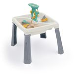 DOLU White And Grey Sand and Water 3 in 1 Creativity Table For Children From 24 Months Garden Toys Water Table Sand it Messy Play Tray Activity Table Water Play Table Sandbox Sand Table Water Tray