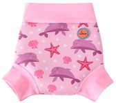 Swimbubs Reusable Swim Nappy – Baby Swimwear for Boys and Girls, Ideal for Swimming Lessons (6-12 Months, Pink Dolphin)