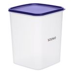 Amazon Brand - Solimo Square Modular Plastic Storage Container| Airtight | BPA-Free | 5.5 L (Blue)