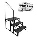 RV Steps with Handrail, 3-Stage Non