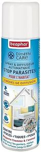 BEAPHAR – DIMETHICARE – Spray et diffuseur automatique stop parasites pour l’habitat jusqu’à 80m2 – 2 modes de diffusion – Contre puces/tiques/poux – Sans pesticide et insecticide chimique – 250ml