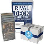 Premium 500 Count - Rival Clear Gloss Deck Protectors | MTG Card Sleeves Clear, Magic Card Sleeves, Sports/TCG Card Sleeves, MTG Card Game Sleeves, MTG Sleeves, MTG Deck Sleeves, Card Sleeves MTG.