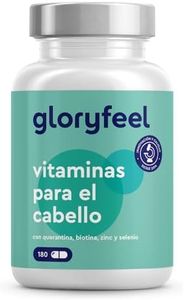 Vitaminas para el cabello - PARA EL CRECIMIENTO DE UN CABELLO FUERTE Y SANO - Altas dosis de queratina, biotina, zinc, selenio, extracto de mijo, vitaminas B y más - 180 cápsulas para 3 meses