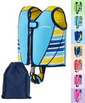 Limmys Premium Kids Swim Vest - Toddler Swim Jacket, and Buoyancy Swimming Aid - Modern Design Swimming Vest for Boys, Girls and Babies - Drawstring Bag Included