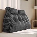 Z-hom Large Wedge Back Pillows, Headboard Triangular Rest Reading Pillow, Lumbar Support Cushion Waist Backrest, Soft Sofa Daybed Positioning Bolster