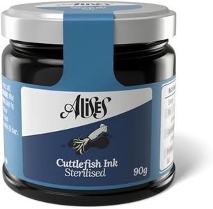 Alises Squid Ink for Cooking - Cuttlefish Ink Jar 3.2 OZ / 90g - Nero di Seppia Tinta de Calamar - Black Food Coloring for Squid Ink Pasta Spaghetti Noodles Risotto