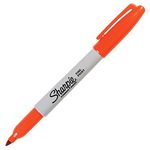 SHARPIE DYMO Fine Orange Permanent Marker, Orange/Grey Plastic Body