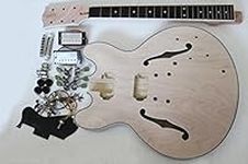 Project electric semi-hollow jazz guitar kit with all parts