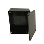 BUD Industries CU-3283 Plastic Style A Utility Box, 6-3/32 Length x 4-19/32 Width x 2-23/64 Height, Black Texture Finish by BUD Industries