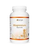 Orange Naturals - Magnesium Glycinate Supplement - 200mg 180 v-caps - For Healthy Bones, Teeth, Proper Muscle Function, Pressure Relief & Promote Sleep Relaxation - Vegan - Highly Absorbable Form - Non GMO