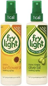 2 x Frylight Mixed 1 x Extra Virgin Olive Oil & 1 x Sunflower Oil Cooking Spray 190 ml x 2 (Pack of 2)