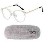 Blue Light Blocking Glasses Computer Gaming Clear Frame Women Men Anti Blue Light Glasses Women Lightweight Computer Glasses Non-Prescription Lens Anti Glare Anti Headache Eyestrain Eyeglasses