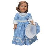 The Queen's Treasures 18 Inch Doll 1800's Style Blue Dress Gown and Hat