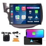 KUNFINE 13.1" Android Radio CarPlay & Android Auto Autoradio Car Navigation Stereo Multimedia Player GPS Touchscreen RDS DSP BT WiFi Headunit Replacement for Honda Fit 2007-2014, if Applicable