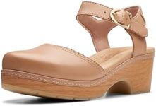 Clarks Women's Paizlee Bay Clog, Natural Leather, 12