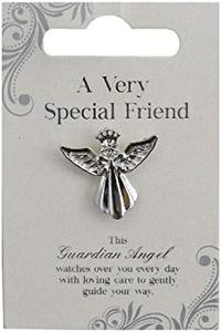 Guardian Angel 61298 Pin-A Very Special Friend, Angel Badge or Brooch for Women & Mens, Gift with Inspirational Message-(Silver, One Size)
