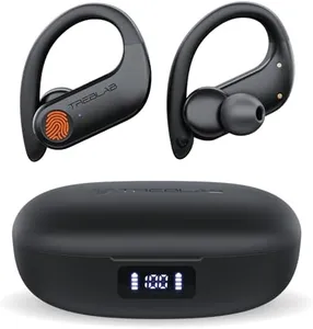 TREBLAB X3 Pro - Workout True Wireless Earbuds, Comfortable Earhooks, Bluetooth 5.3, Punchy Bass, Noise Isolation, 145H Playtime, IPX5 Waterproof, Sweatproof, 2 Mics for Calls, Sport Bluetooth Earbuds