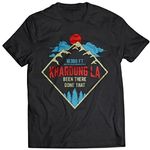 PdlPrint Unisex Regular Fit KHARDUNG LA Graphic Printed T-Shirt, Ladakh, Riders, Mountains, Travels T-Shirt (Black - M) (Size 40)