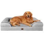 EHEYCIGA Memory Foam Orthopedic Dog Bed XL with Sides, Waterproof Liner Dog Beds for Extra Large Dogs, Non-Slip Bottom and Egg-Crate Foam Big Dog Couch Bed with Washable Removable Cover