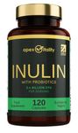 Apex Vitality Probiotics for Adults – 120-Capsules Inulin Probiotic Supplement – 2.4 Billion CFU Probiotics for Gut Health – Vegan Supplement for Digestive Support, Immunity Boost – Made in UK