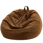 Nobildonna Storage Soft Toy Bean Bag Chair Cover Only Without Filling for Kids Adults. Lazy Sofa Beanbag Stuffed Animal (110x89cm)