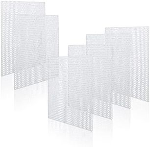 20 Sheets Plastic Canvas, 7CT Clear Plastic Mesh Canvas Sheets for Embroidery, Cross Stitch Plastic Aida Plastic Mesh Screen for Crafts DIY Crochet Projects (5.4x5.4inch)