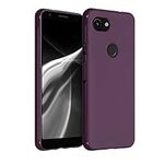 kwmobile Case Compatible with Google Pixel 3a Case - Soft Slim Protective TPU Silicone Cover - Magenta Purple