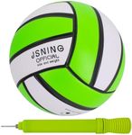 JSNING Green Volleyball,Volleyball Soft Touch,Volley lite for Outdoor Indoor Beach Game,Official Size 5 Volleyball,Minimalist Minimalist Design