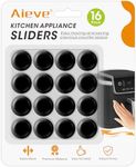Aieve Black Appliance Slider, 16 Pcs Self Adhesive Appliances Sliders Countertop Caster Wheels, Kitchen Essentials Organization Home Must Have Gadgets