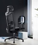 INNOWIN Henry High Back Ergonomic Office Chair, Comfortable Wo Cork from Home Desk Chair (Black)