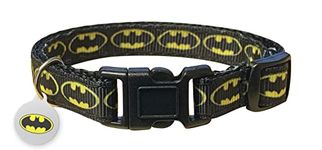 Spoilt Rotten Pets Yellow & Black Bat Cat Collar & Matching Do Not Feed Microchip Tag UK Made Bell & Safety Buckle