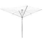 Household Essentials 1710 Height Adjustable Outdoor Umbrella Drying Rack | Aluminum | 12-Lines with 165 ft. Clothesline