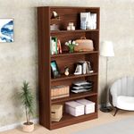 DFC Olive Engineered Wood 5 Layer Book Shelf for Home Library | Book Rack, Bookshelf with Storage Display Rack Open Bookcase Showcase Stand for Living Room Study Room (5 Shelf, Oak) (DIY)