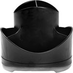 Storex Rubber Grip Rotary Organizer, Iceland Collection, 5.75 x 5.75 x 5.25-Inch, Black/Gray, Case of 6 (STX70115B06C)