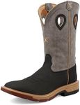 Twisted X Western Boot Cowboy Men 12" Work Boot, Charcoal, Grey