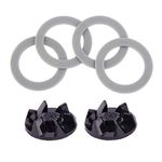 Timsec 4Pcs Blender Rubber Gasket Sealing O-ring CUCB-456-3 and Blender Blade Driver Clutch SPB7-20TXN, Replacement Parts Compatible with Cuisinart Blenders BFP703 CB7 CB8 CB9 CBT-500