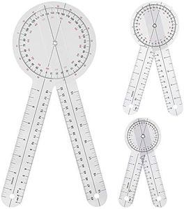 Teppich 3Pcs Goniometer 6/8/12 Inch Occupational Therapy Protractor Tool Measuring Angle Ruler 360 Degree Universal