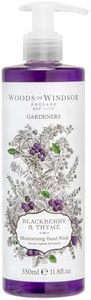 Woods of Windsor Blackberry and Thyme Hand Wash, Moisturising Soap with Notes of Rosemary and Green Tea, Liquid Hand Soap with Pump to Help Soften and Moisturise Skin, Blackberry and Thyme Scent 350ml