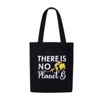 DOODLE Eco-Friendly Reusable Cotton Canvas Tote Bag with Outer & Inner Zip Pocket |Travel, Shopping, College & Office Bag (Earth Matters)