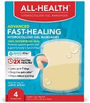 All Health All Health Advanced Fast Healing Hydrocolloid Gel Bandages, Large Wound Dressing, 4 ct | 2X Faster Healing for First Aid Blisters or Wound Care