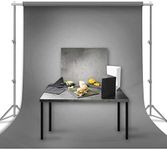 Julius Studio 6 ft. x 9 ft. Pure Gray Background Backdrop Screen, Superior 150GSM Higher Density Thicker Synthetic Fabric Material for Professional Studio, Family Events, Grey Video Shooting, JSAG105